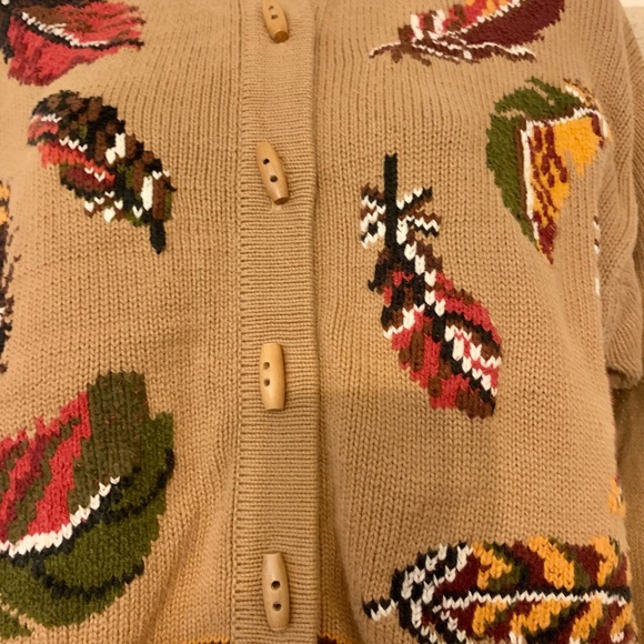 Vintage American Design First Issue Feather Cardigan - Picture 2 of 8